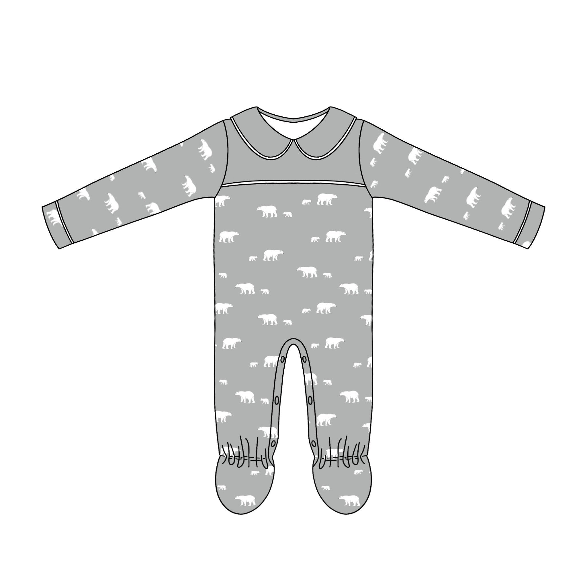 POLAR BEAR baby grow (jersey material) - BABY