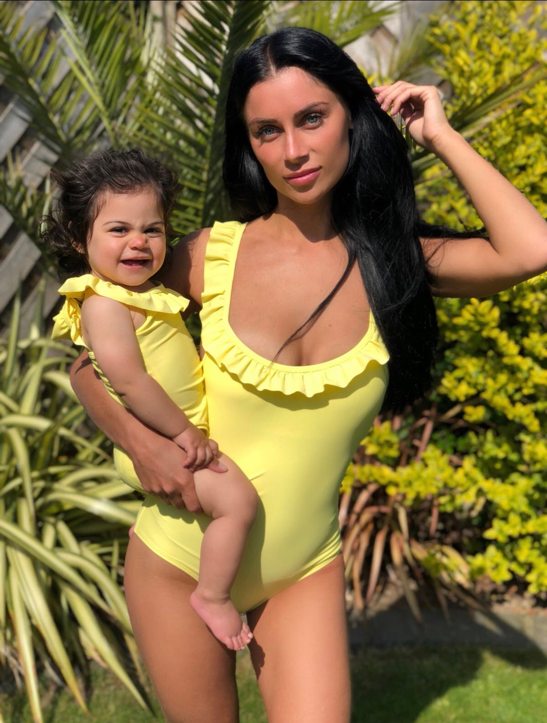 Yellow frilled swimsuit - CHILD