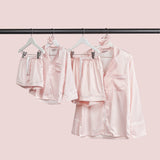 BABY PINK & WHITE stripe satin pyjamas - CHILD