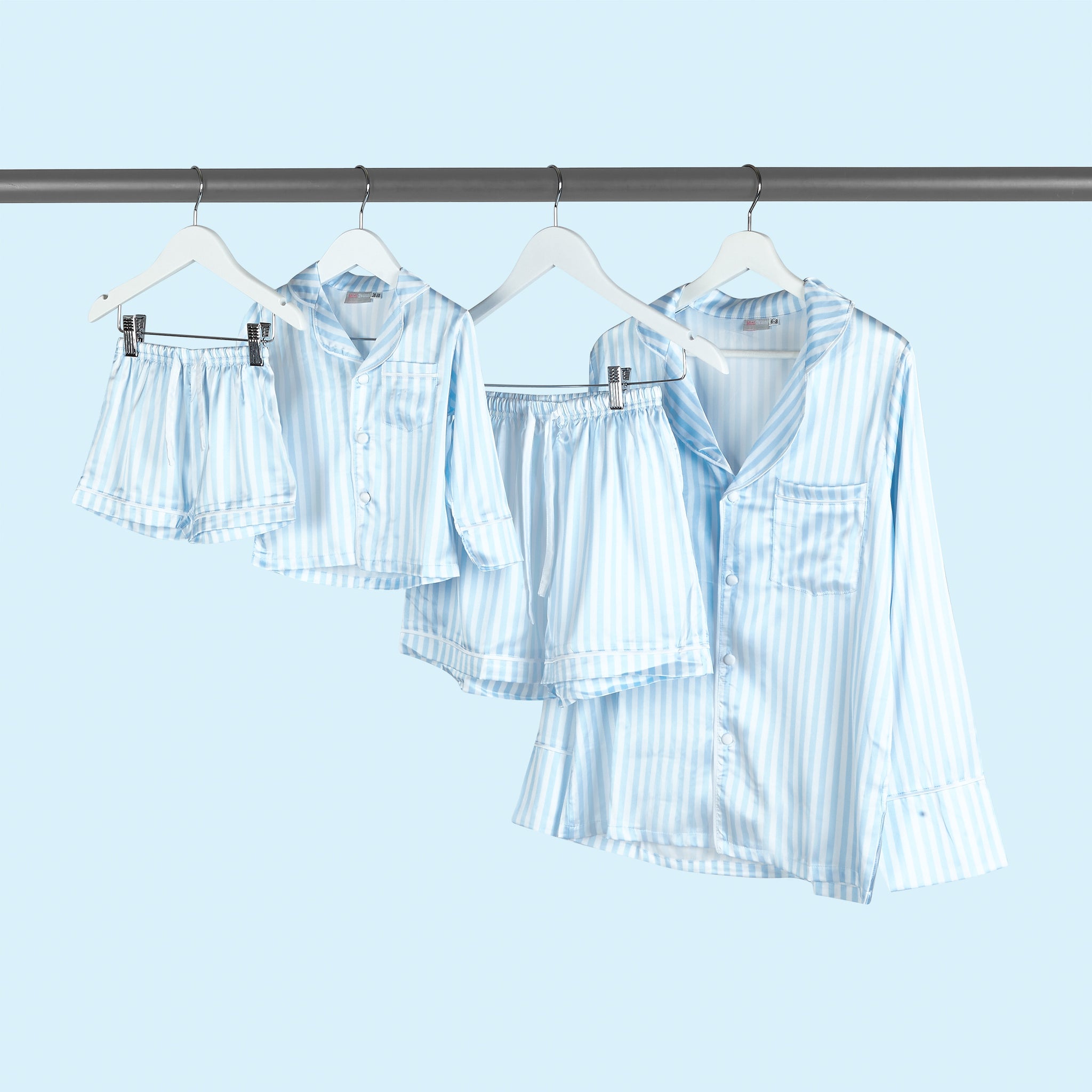 Blue satin striped pyjamas - CHILD