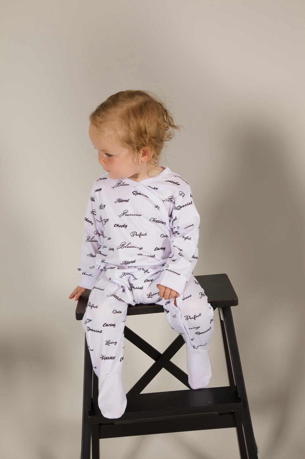 SCRIPTED baby grow - UNISEX