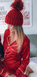 Red bobble hat - ADULT