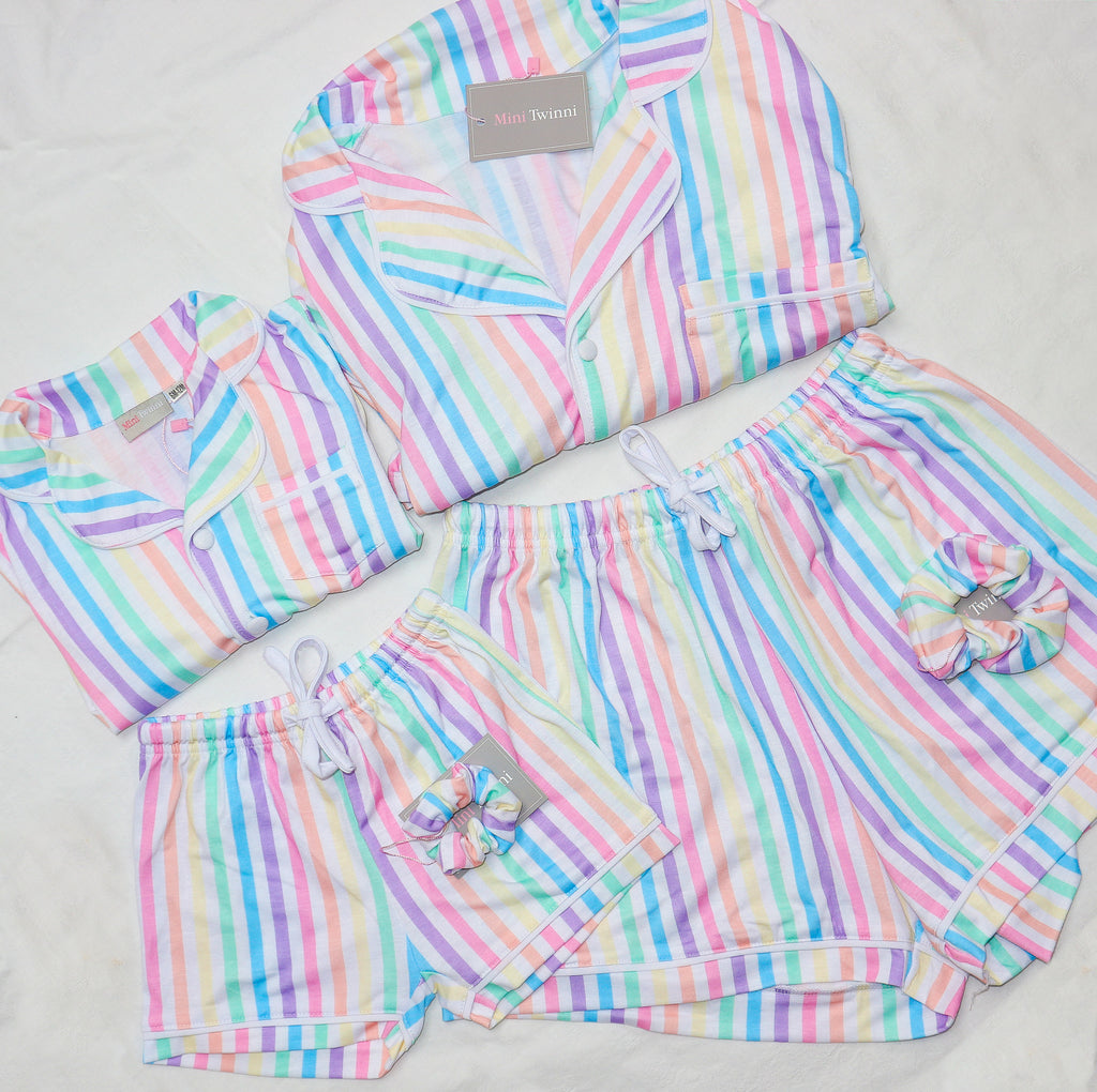 Rainbow striped pyjamas - ADULT
